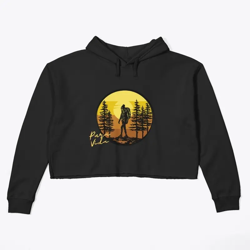 Pura Vida Crop Hoodie for Ladies